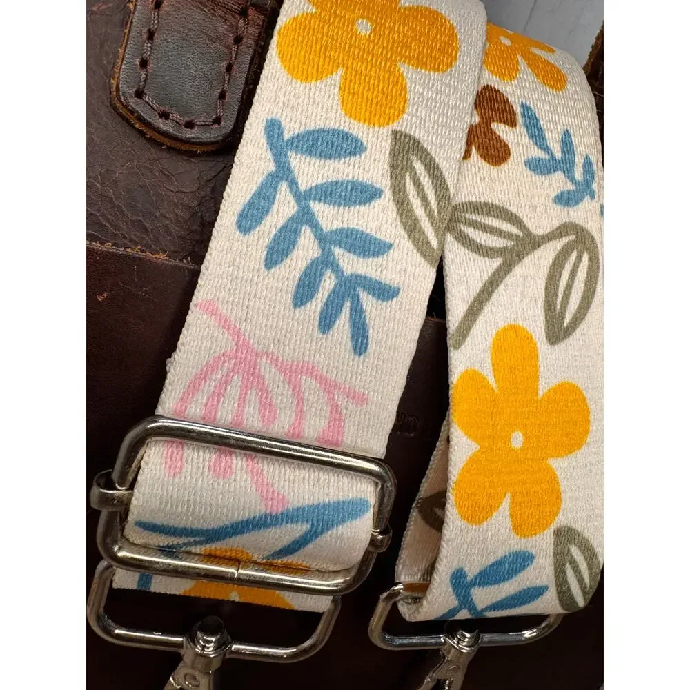 Colorful Flowered Purse Strap Wide Bag Strap Boho Crossbody Purse Strap